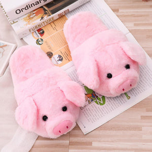 Pink Piggy Girls Plush Indoor Slippers | RK1806