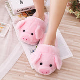 Pink Piggy Girls Plush Indoor Slippers