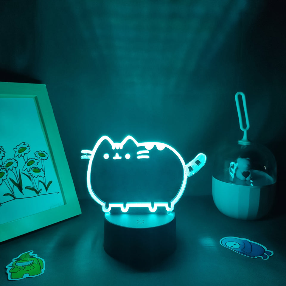 Cartoon Cat Bedroom LED Night Light