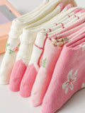 Pink Kawaii Flower - Stripes Womens Socks | RK1629