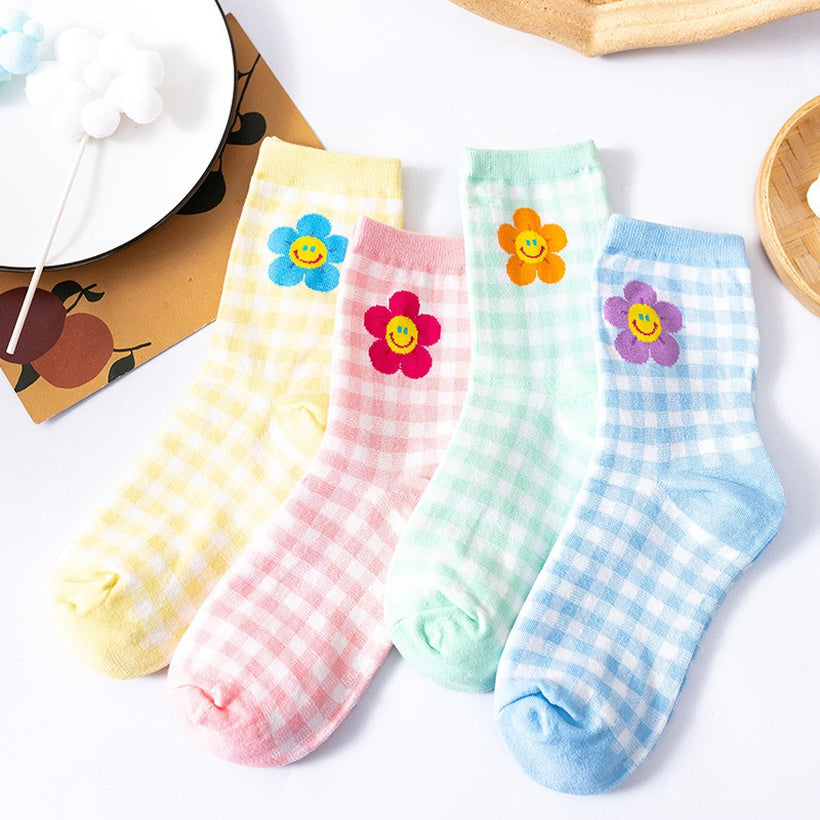 4 Pairs of Sun Flower Socks