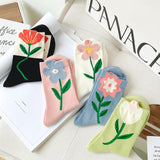 5 pack pair of Kawaii Flower Design Socks