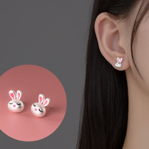 Cartoon Kawaii Rabbit Stud Earrings
