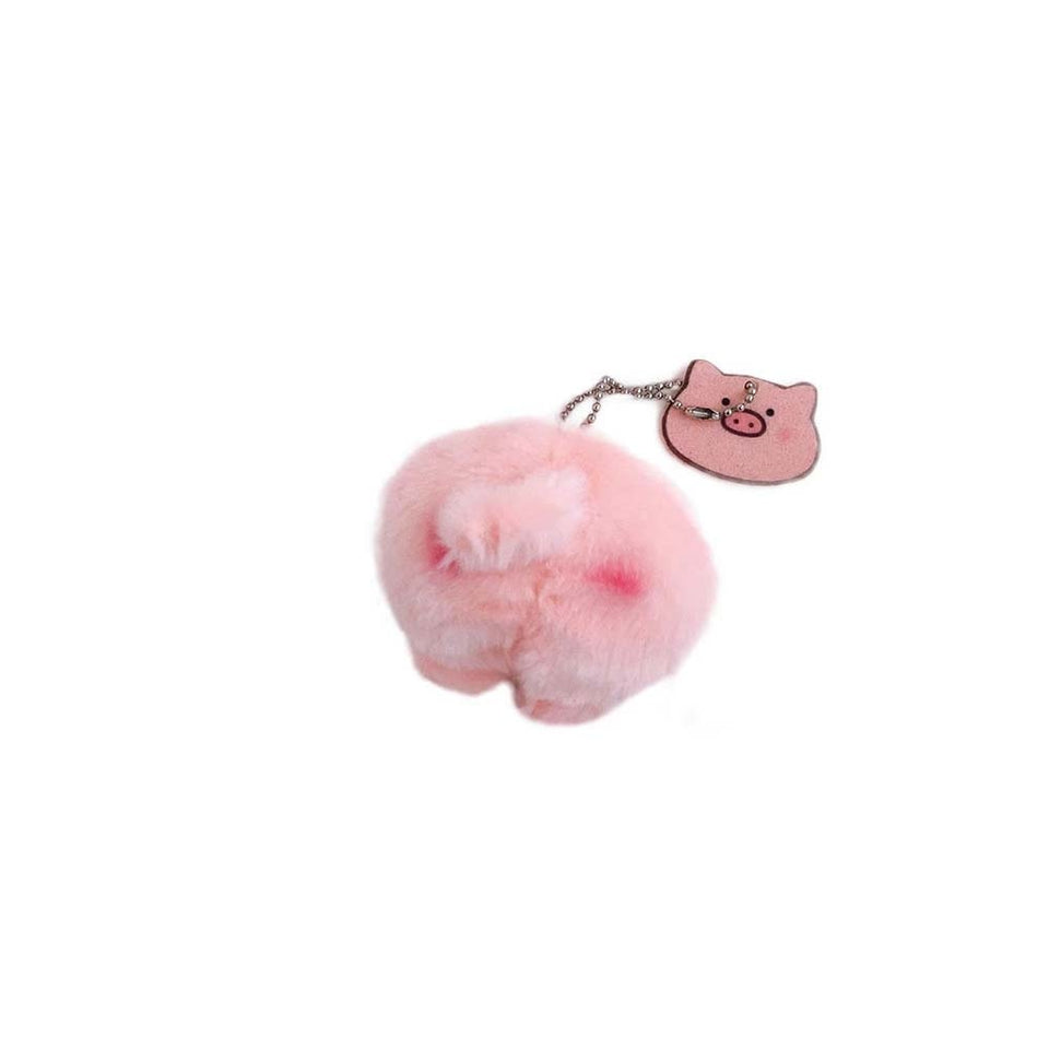 Kawaii Pink Pig Plush Backpack Charm