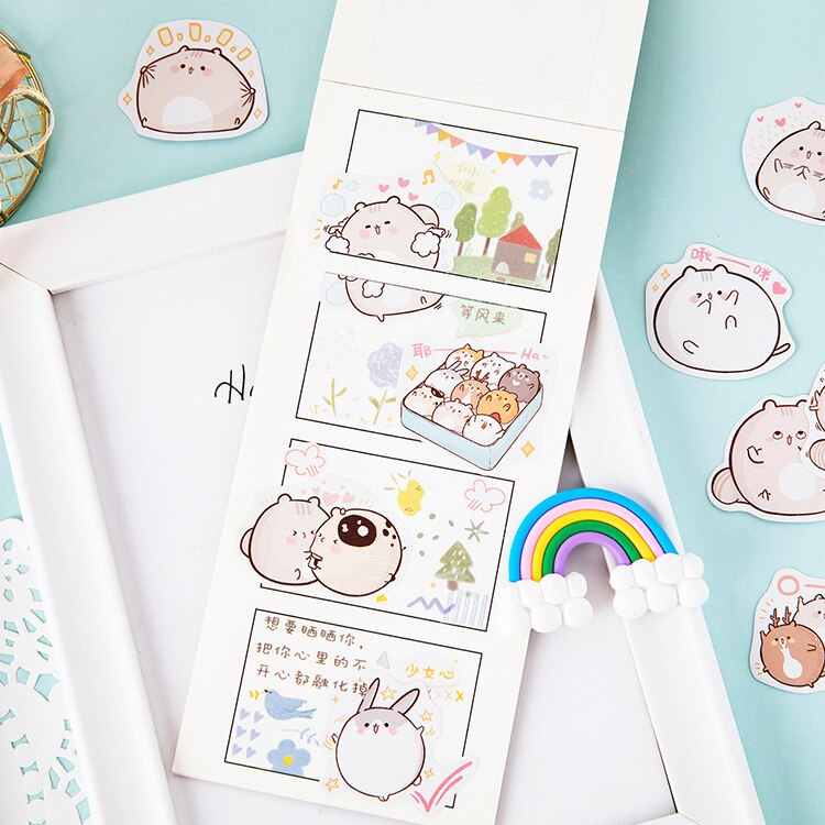 45pcs Hamster Friends Kawaii Stickers  | RK1309 - rennoyakawaii