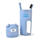 Kawaii "Cute Piggy" Toothbrush Holder and Cup Set