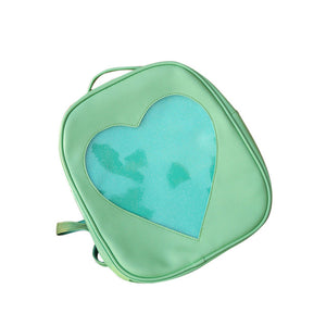Green Heart kawaii backpack