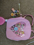 Pink kawaii heart design backpack