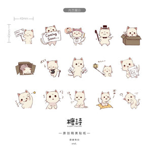 45pcs/lot Cute Selfie Cats Decorative Adhesive Stickers | RK1310 - rennoyakawaii