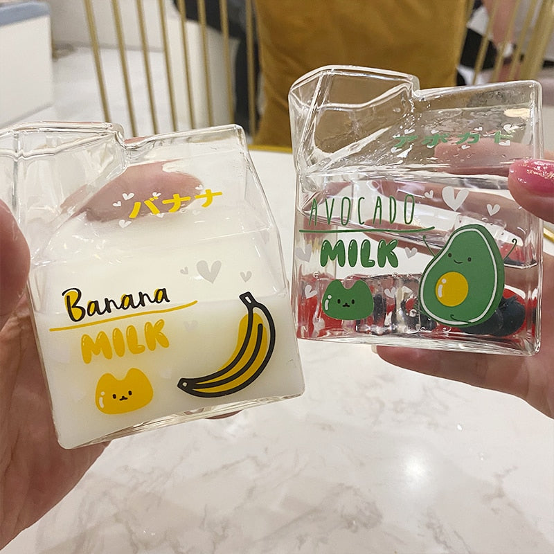 380ml Kawaii Milk Glass Cup | RK1562
