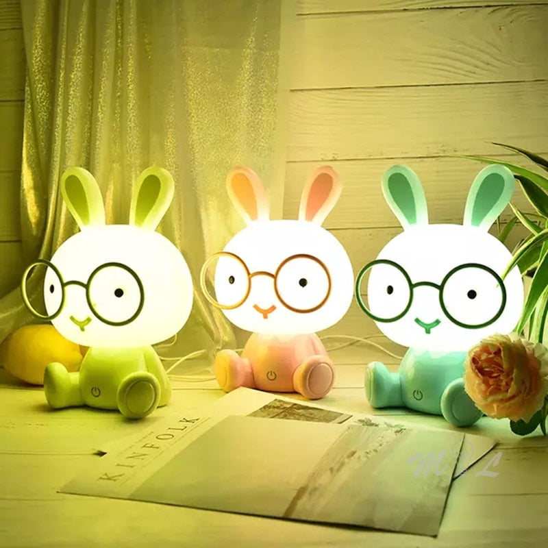 Kawaii Cartoon Rabbit Led Night Light