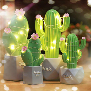 Cute Cactus plant LED light