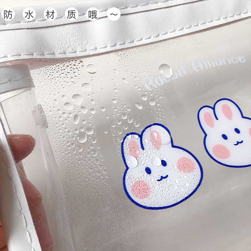 Bunny transparent cosmetic, stationary, and travel bag