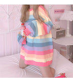 Long Sleeve Rainbow Harajuku Sweatshirt | RK1363 - rennoyakawaii