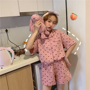 Pink Heart Pajama | RK1395 - rennoyakawaii