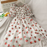 Strawberry Lace Chiffon Dress | RK1623