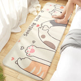 Bedside Long Rug Floor Mat - Cute Cats | RK1652