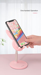 Pink Rabbit Desktop Telescopic Mobile Phone Stand - Holder
