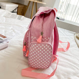 Pink Sweet Strawberry Polka Dot Backpack | RK1723
