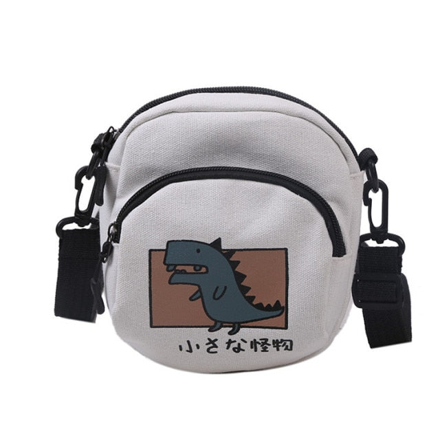 Kawaii Cartoon Dinosaur Print Crossbody Shoulder Bag