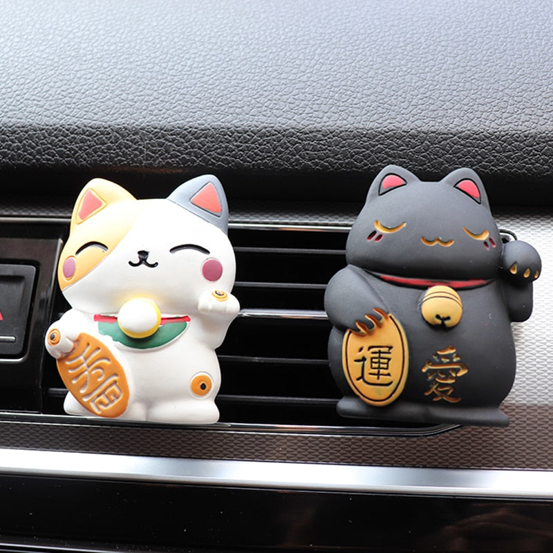 Lucky Cat Car Decoration Fragrance Vent Clip