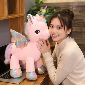Kawaii Rainbow Unicorn Pink Plush Toy - Stuffed Animal