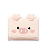 Pink Kawaii Cartoon Pig design womens wallet