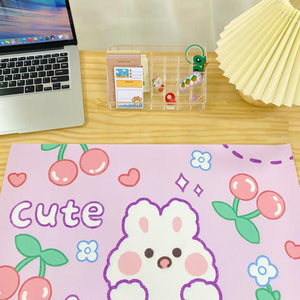 Cute Cherry Rabbit Desk Mouse Pad