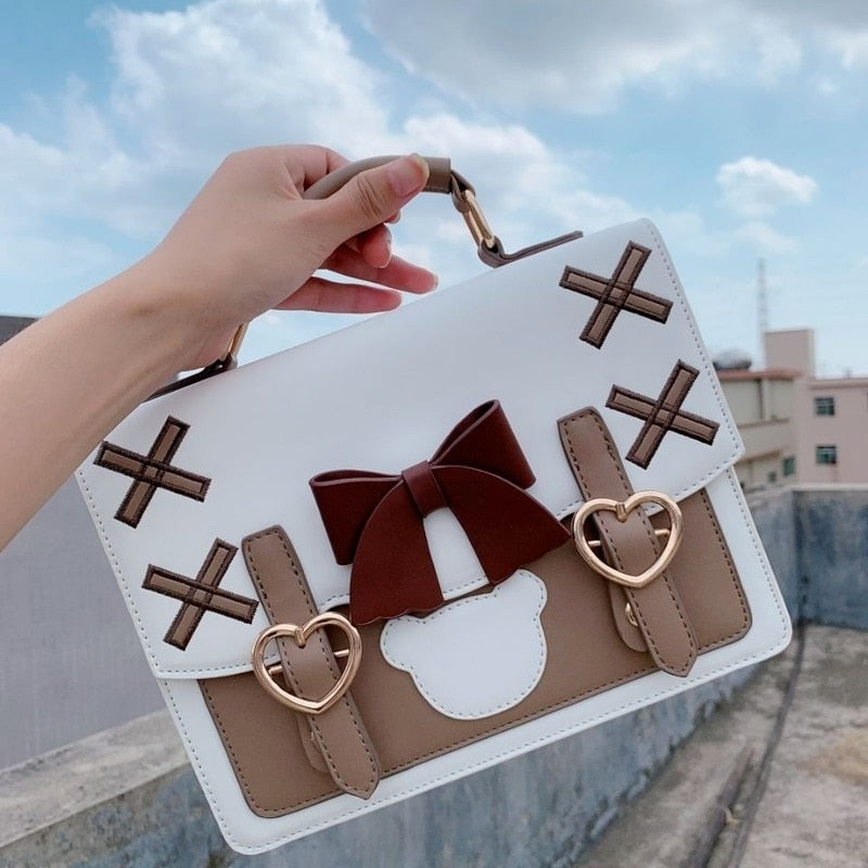 Pink Bow Bear design Handbag Shoulder Purse | RK1661 – rennoyakawaii