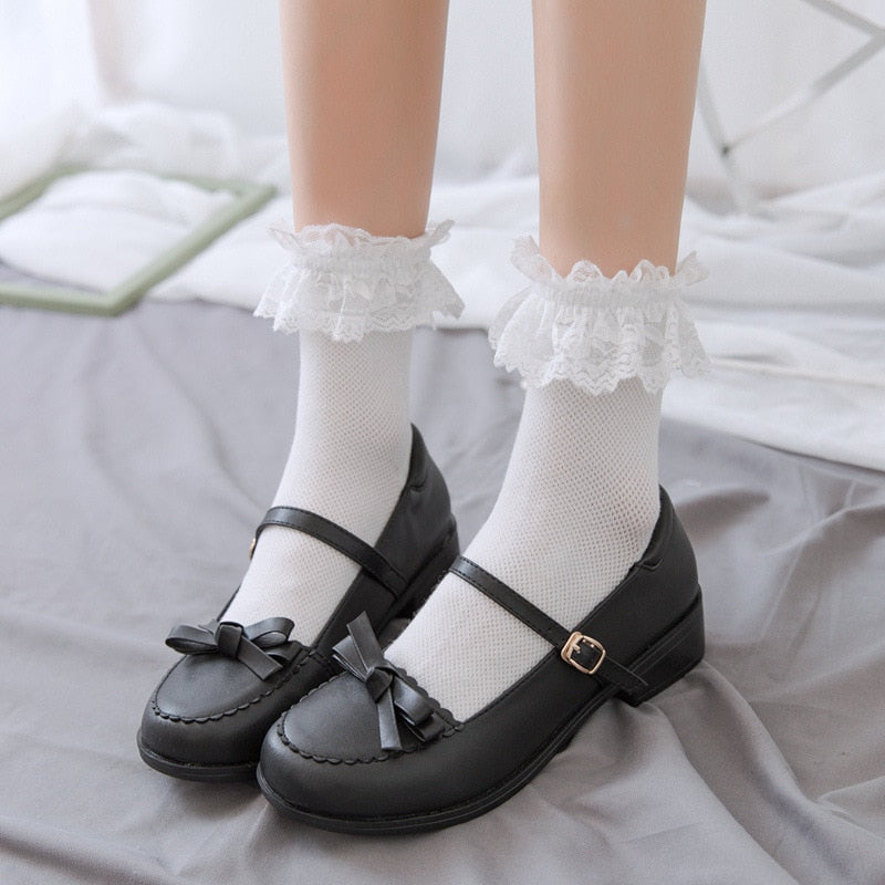 5 Pairs Lolita Style Kawaii Ruffles Socks | RK1727