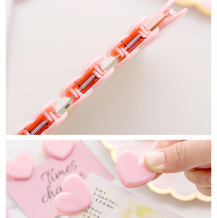 Cute Paper Clips - Pink Heart Paper Clips - Rennoya Kawai