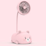 Pink Kawaii Bear Desktop Portable Fan