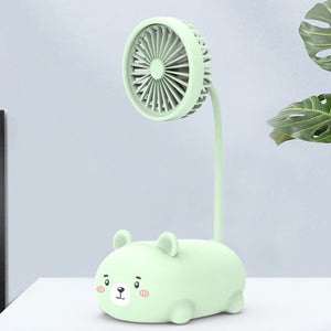 Green Kawaii Bear Desktop Portable Fan