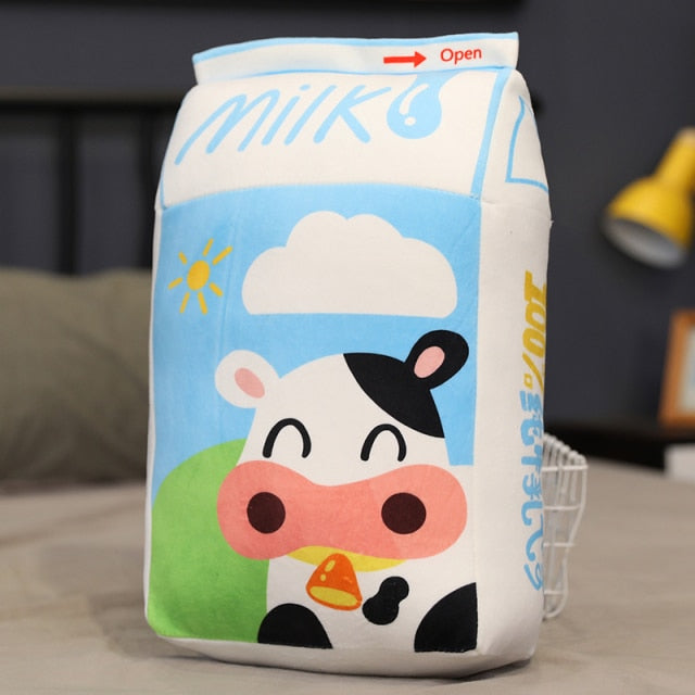 Cartoon Milk Carton Plush Toy