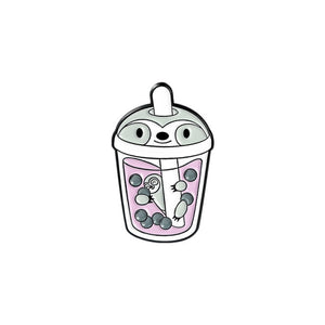 Cute Sloth Cartoon Animal Boba - Coffee Cup soft enamel pin