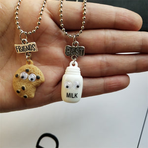 Milk and Cookie 2 piece Best Friends necklace set