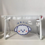 Chinese Bunny transparent cosmetic, stationary, and travel bag