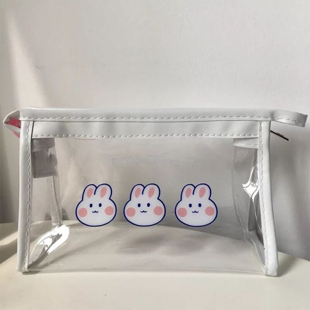 transparent cosmetic, stationary, and travel bag