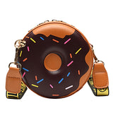 Cartoon Donut Shape Leather Shoulder Bag Purse | RK1748