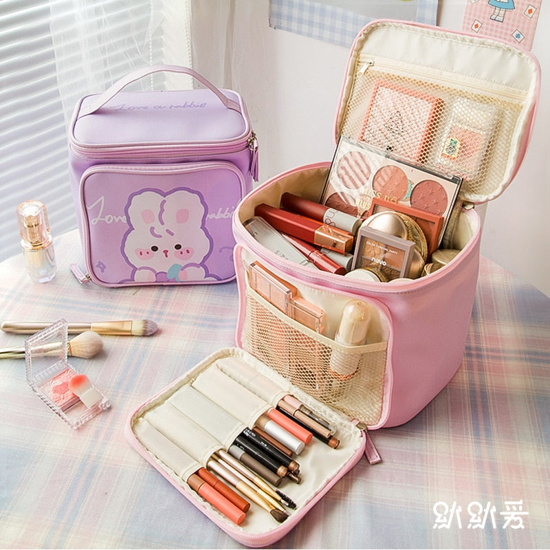 Kawaii Rabbit Love Travel Cosmetic Bag Case