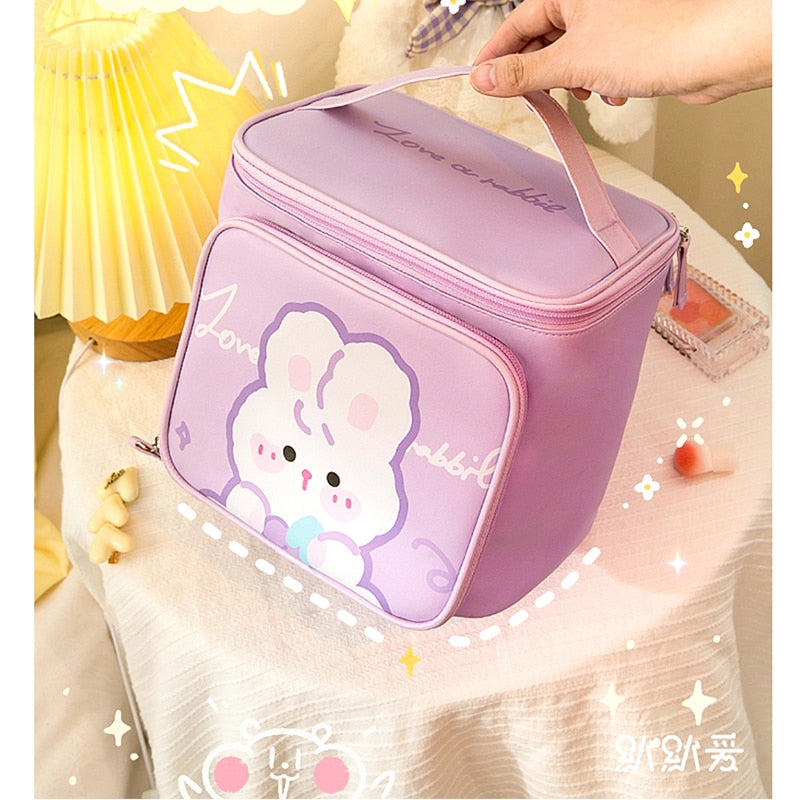 Kawaii Rabbit Love Travel Cosmetic Bag Case