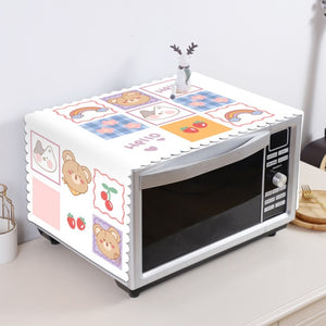 Kawaii Cat and Bear Design Kitchen Microwave Dust Cover