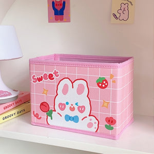 Cute Sweet Bunny Pink Organizer Bin - Box