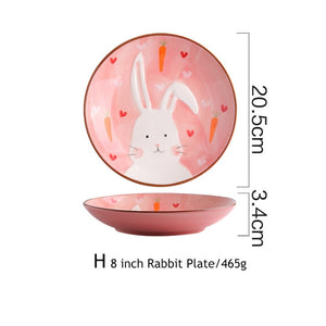 Ceramic Dinnerware - Ceramic Cute Rabbit Tableware - Rennoya Kawai